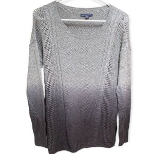 American Eagle Outfitters Soft Cozy Gray Black Cotton Sweater Like New Size S